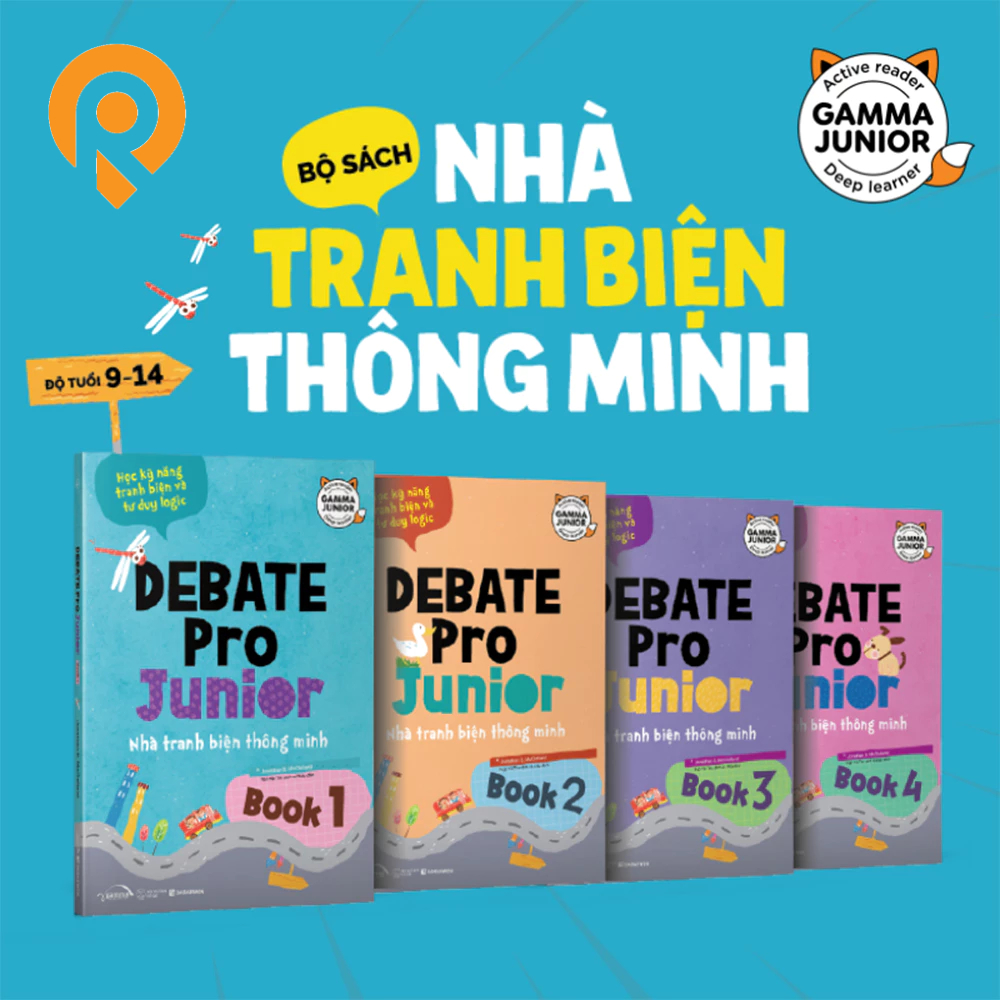 Sách: Debate Pro Junior - Nhà Tranh Biện Thông Minh - Học Kỹ Năng Tranh Biện & Tư Duy Logic (Lẻ/Bộ 4