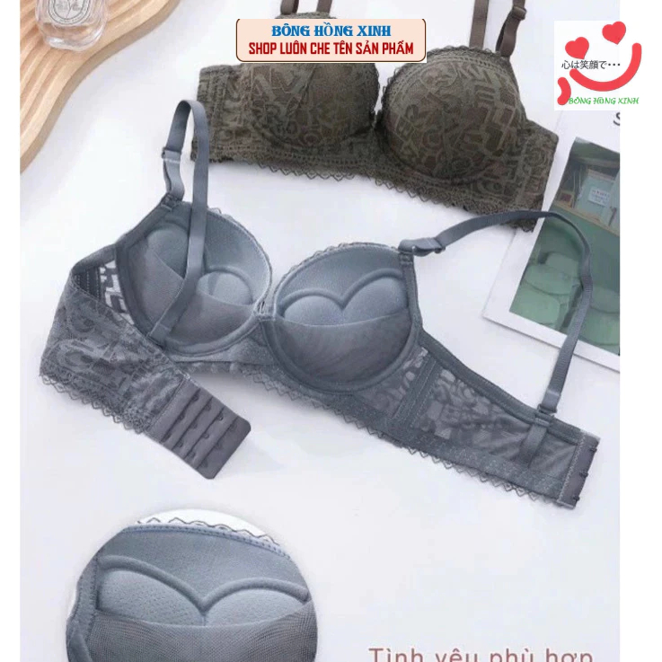 Áo lót ren không gọng đệm tim 5.5 cm siêu nâng ngực dành cho V1 nhỏ lép 912