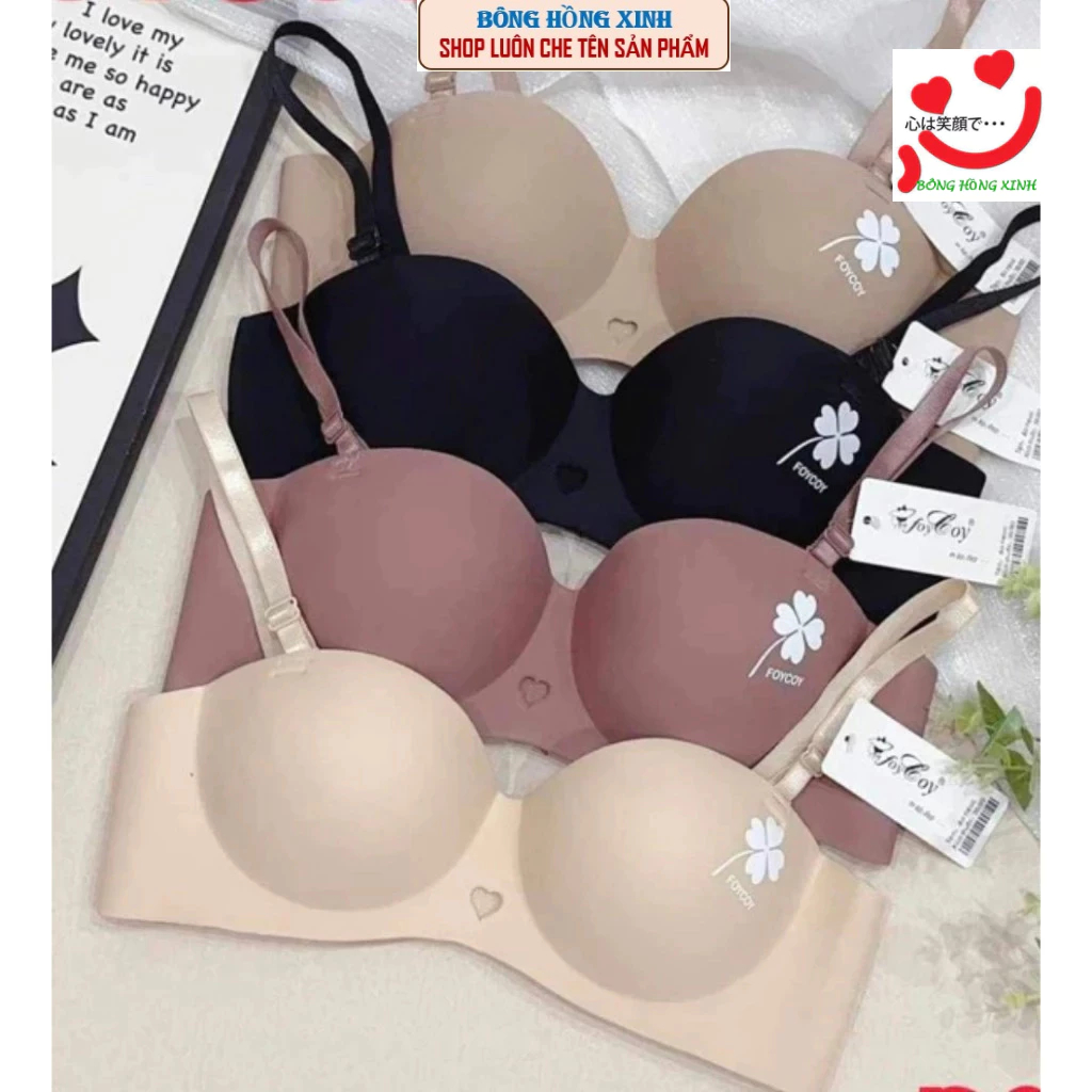 (From nhỏ tăng size) Áo ngực cúp ngang, áo lót su đệm 2cm nâng ngực dành cho V1 nhỏ lép (cúp cỏ 4 lá)