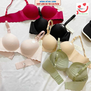 Áo lót nữ, áo ngực nữ su đúc Hình cỏ 4 lá, lá đệm bàn tay 3cm size 34-40 nâng đẩy tạo khe