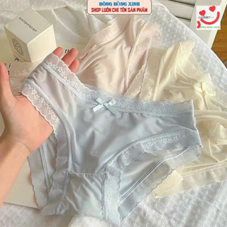 Sét 3 và 5 quần lót su lụa phối ren hoa nhí mỏng Quần Chíp Nữ