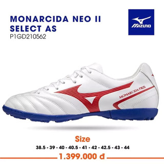 Giày đá bóng Mizuno Monarcida Neo II Select As Trắng Viền Đỏ- Ảnh thật ở cuối
