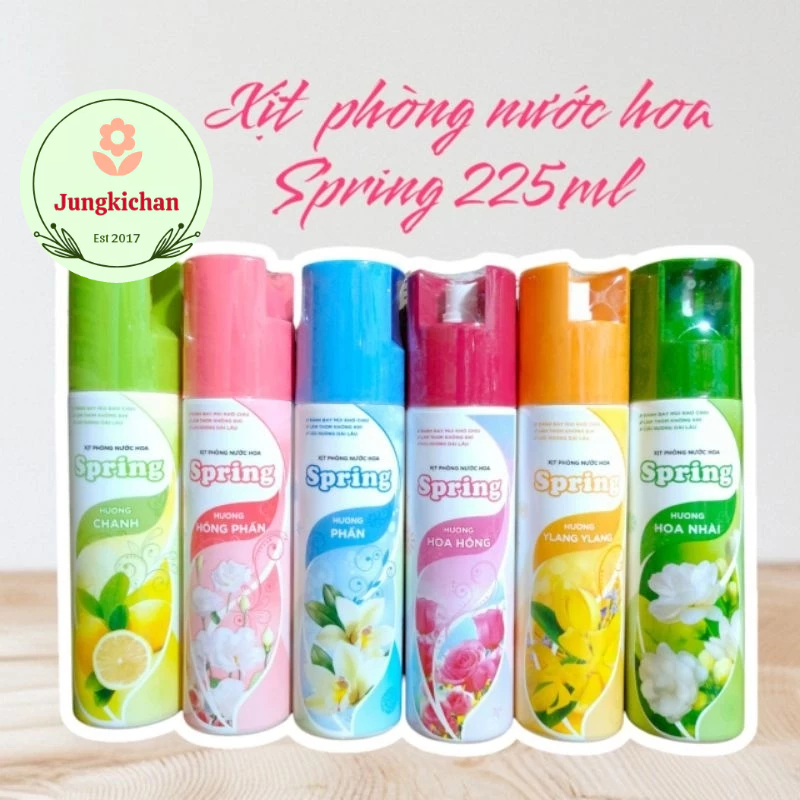 ( 5 MÙI) Nước hoa xịt phòng Spring 225ml