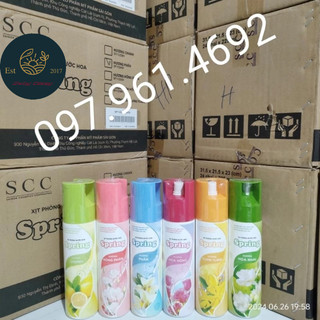 Thùng 24 Chai Xịt phòng nước hoa Spring 225ml