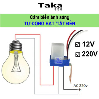 Công tắc cảm biến ánh sáng tự động bật tắt bóng đèn ngoài trời thông minh giúp tiết kiệm điện AS10-AC220V-10A