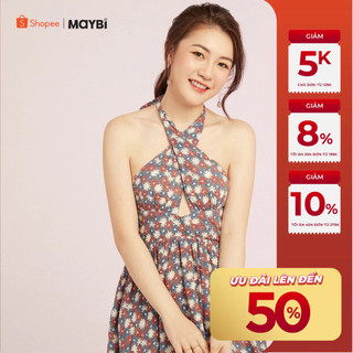 MAYBI Đầm yếm cutout dáng xòe