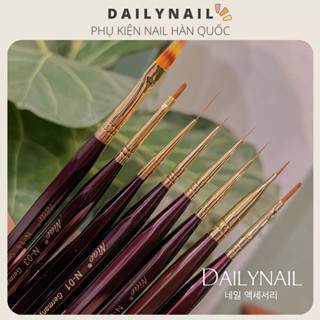  Cọ Niao cọ nét các loại đủ size - Cọ nét Niao Nâu Cán gỗ làm móng 