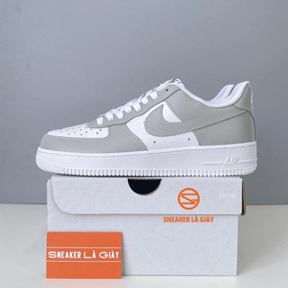 Giày air force 1 low white light grey fz9763-101 fullbox - high quality