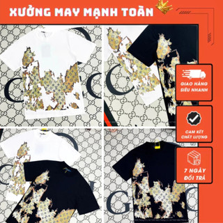 Áo Phông Lờ Vê Vân Dập In Pét Họa Tiết Logo Vân Vàng Siêu Chất - Áo Thun Nam Nữ Lờ Vê Logo Vàng Siêu Nét