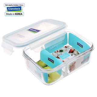 [GLASSLOCK 670ml] Hộp thủy tinh chia ngăn MCRK067 670ml - Made in Korea