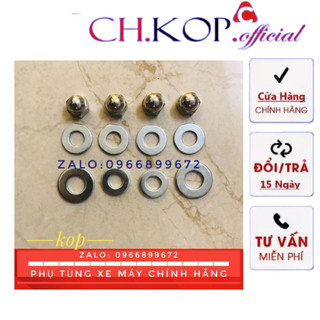Bộ ốc Mũ Long Đền Đệm Phẳng Giảm Xóc Sau Dream - Chính Hãng honda việt nam (12ct)