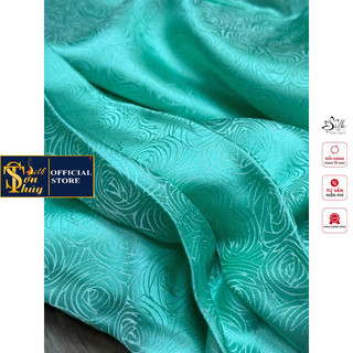 || sale || lụa tơ tằm nha xá sơn thuý silk | hoạ tiết mai hàn quốc | khổ vải 90 may áo dài