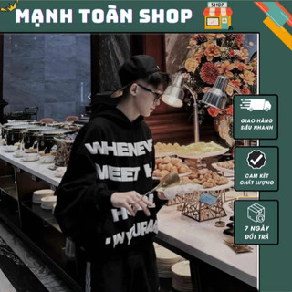 Áo Hoodie Nam Whe Never Nỉ Bông Họa Tiết Chữ In Nổi_Áo Hoodie Nam Nữ Bản NỈ Bông Dày Dặn