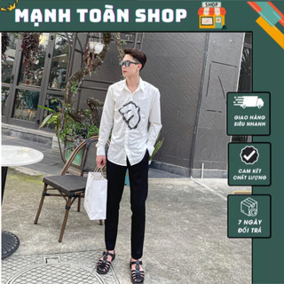 Áo sơmi nam nữ dolce hình in sắc nét - sơmi đôi nam nữ dolce