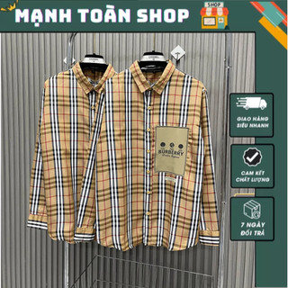 Áo sơmi bbr nam thêu phối túi ngực - sơmi đôi nam nữ