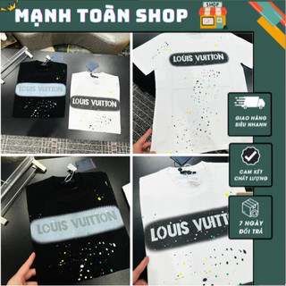 Áo Phông Nam Lờ Vê Vẩy Sơn Ô Tròn Chữ Ngực Siêu Chất - Áo Thun Nam Nữ Lờ vê Vẩy Sơn Siêu Ngầu