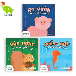 Sách Ehon song ngữ - Ai giấu cái gì đó - Dành cho trẻ từ 0 - 4 tuổi ( Combo 3 cuốn + lẻ từng cuốn)