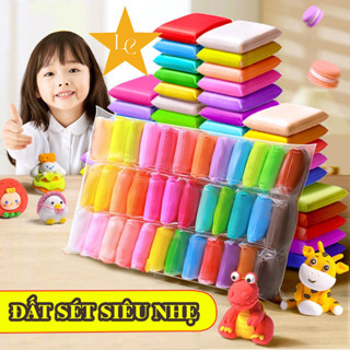 Combo đất sét tự khô Nhật 12/36 màu đất nặn tự khô cao cấp siêu nhẹ dành cho bé làm butter slime