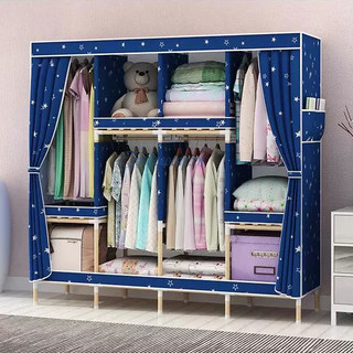 Tủ quần áo tủ vải Đựng Quần Áo Tủ Vải Khung Gỗ 5 buồng 10 ngăn Vải gai cao cấp chuẩn loại 1