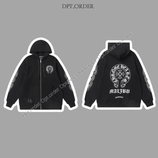 Áo hoodie chrome hearts horseshoe zip hàng cao cấp