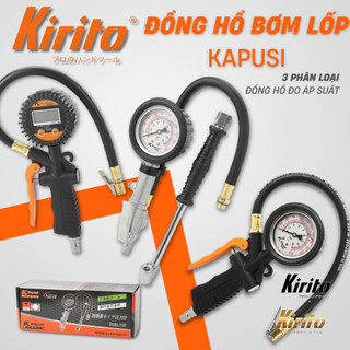 Đầu bơm xe ô tô - xe máy -đồng hồ đo lốp xe Nhật Kapusi