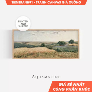 Tranh treo tường, Landscape Print, Horizontal Landscape Painting, Canvas Wall Art, Cottage Decor, Living