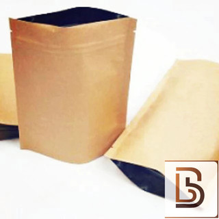 [1Kg/size]Túi zip giấy đáy đứng Kraft không cửa sổ