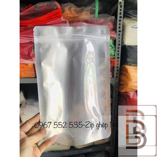 200gr túi zip bạc 1 mặt (Hàng có sẵn - loại tốt)