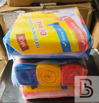 Combo 3 cuộn túi rác màu