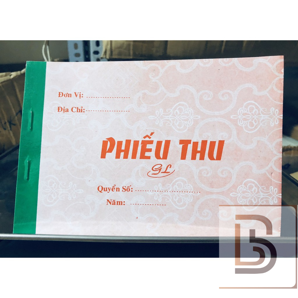 1 Quyển phiếu thu 2 liên (100 tờ - 50 bộ)