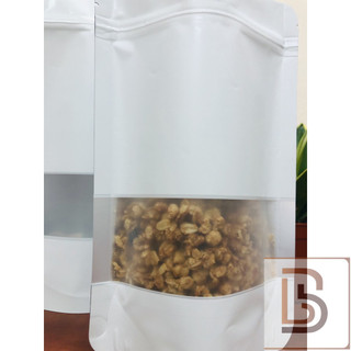 1kg túi zipper sữa có cửa sổ (mẫu mới có lỗ treo - hoặc không lỗ treo)