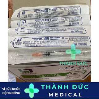 Bơm tiêm đầu xoắn 1ml 25G Luer Lock MPV chuyên dùng thẩm mỹ, lắp đầu kim 34G