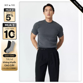 Áo thun RAGLAN cổ tròn form BODY BEN & TOD 20219 vải cotton, mềm mịn, co giãn, nam tính