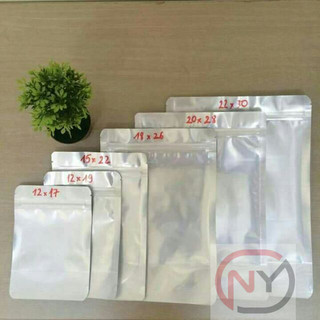 [500gr/size] túi zipper đáy đứng 1 mặt bạc 1 mặt trong