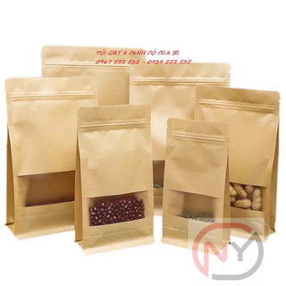 [500GR/SIZE]- Túi zipper giấy 8 cạnh [có cửa sổ - không cửa sổ]
