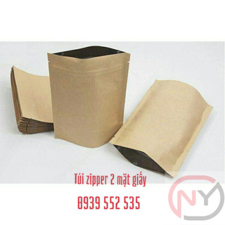 [1kg/size] túi zip giấy kraft đáy đứng không cửa sổ