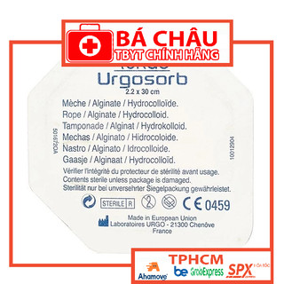   CHÍNH HÃNG  URGOSORB ROPE 2.2x30cm - Băng Gạc Hút Dịch Alginate Calcium Dạng Cuộn Urgo sorb lành vết thương cầm máu 