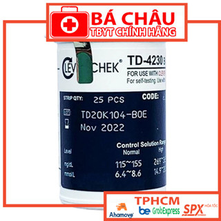 [CHÍNH HÃNG] Que thử đường huyết CLEVER CHEK (lọ 25 que ) dùng cho máy test tiểu đường Clever check