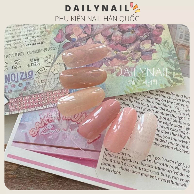 Set sơn Gel Mobray Thạch hồng 6 màu Nude