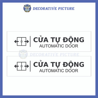 Bộ 2 Biển Chỉ Dẫn Cửa Tự Động - Automatic Door