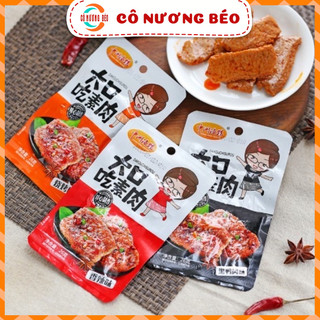 Bò bít tết chay BBQ tẩm vị hình cô gái đồ ăn vặt Cô Nương Béo