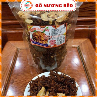 khô heo cháy tỏi 500g, đồ ăn vặt Cô Nương Béo
