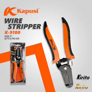 Kìm tuốt dây điện tự bung nhật kapusi k-9100 0.6-2.6mm 10-22 awg k9100