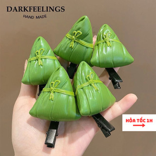 Kẹp tóc hình chiếc bánh giò dễ thương, kẹp bánh lá cute
