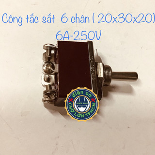 Công tắc 6 chân thân sắt vỏ nâu ON - OFF