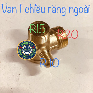 Van 1 chiều máy bơm hơi loại nhỏ - máy nén khí , ren ngoài 10mm-15mm-20mm