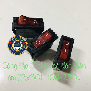 Công tắc bấp bênh 3 chân có đèn ( thân ốm ) giá 1 cái
