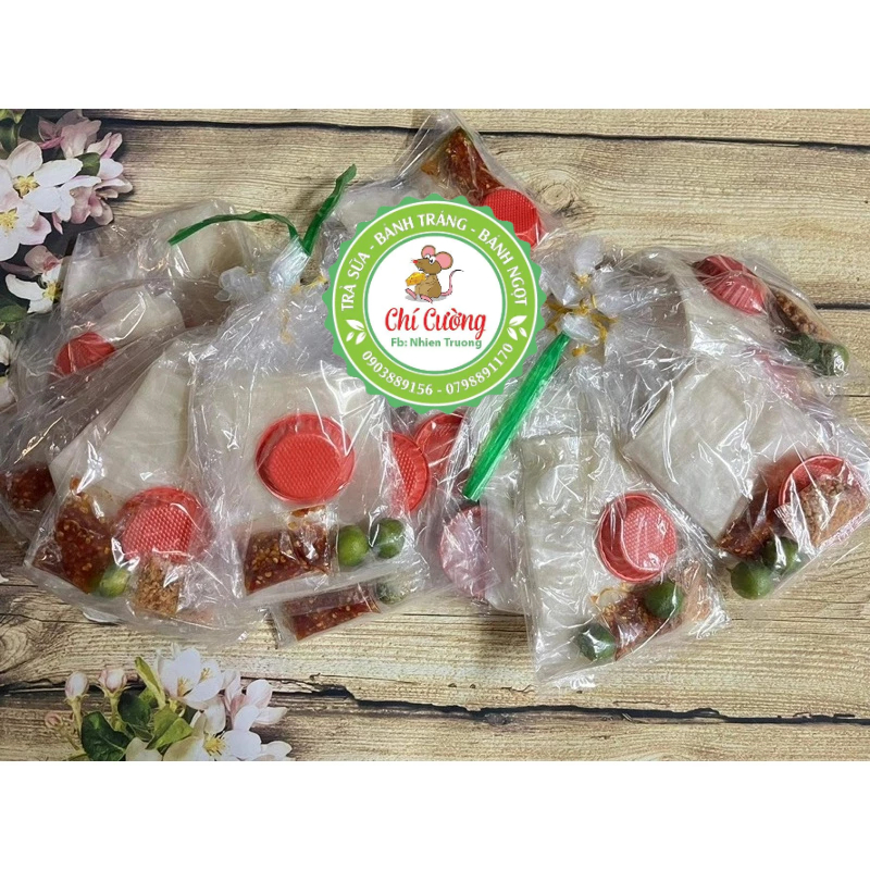 Bánh tráng ớt rim (xâu 10 bịch)
