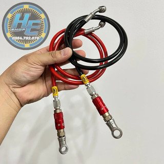 Dây dầu hel thailand bấm đầu gp inox 304 có ngắt dầu gắn thẳng heo 2 pis