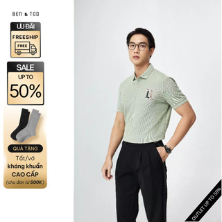 Áo polo nam form REGULAR BEN & TOD 22008 vải thun cotton nam tính chỉnh chu sang trọng trẻ trung OUTLET 189